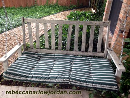 old porch swing to be recycled